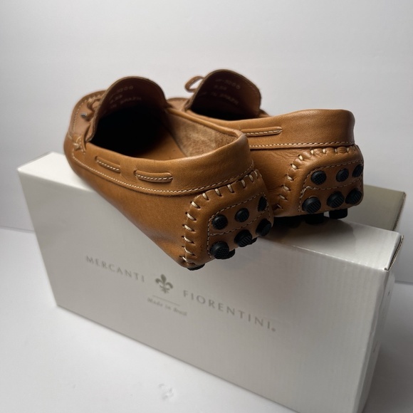 Mercanti Fiorentini Tan Leather String Tie Driving Shoe Loafer, Women's 8.5M - Picture 4 of 13